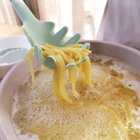 Spatule de service à spaghetti en silicone avec support Ustensiles de cuisine Cuillère à fente Outils de cuisson