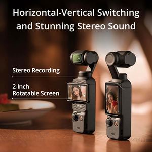 Caméra de vlogging avec capteur CMOS 1 pouce, vidéo 4K 120FPS, suivi des visages et des objets, 2 écrans tactiles rotatifs, télécommande sans fil - Product Image 5