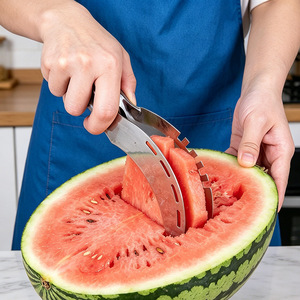 Coupe-pastèque multifonctionnel, trancheuse à fruits rapide pour la maison, trancheuse à fruits en acier inoxydable - Product Image 1