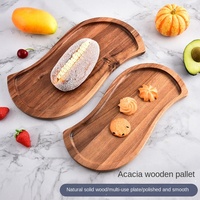Plateau ovale en bois jetable de petite taille, inspiré du thé de l'après-midi, pour la restauration – Stock usine