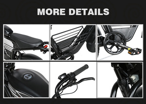 Factory wholesale 48V Dual motor dual battery Electric Fat Tire Bicycle OEM ebike - Product Image 3