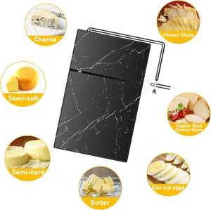 Ustensile <span class=keywords><strong>de</strong></span> cuisine : Planche à fromage en marbre, trancheuse à fromage en acier inoxydable avec fil <span class=keywords><strong>de</strong></span> coupe-fromage - Product Image 3