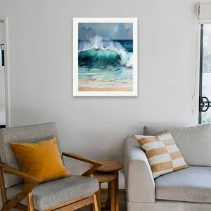 Kit de numéros de peinture de paysage marin pour adultes-Écologique Personnalisé DIY Ocean Wave Tranquil Sea 16x20 Pouces Cadeaux d'art de plage sans cadre - Product Image 4
