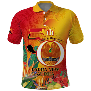 Camisa Formal de Manga Corta para Hombre, Tejida y Transpirable, con Diseño PNG del 50.º Día de la Independencia - Product Image 2