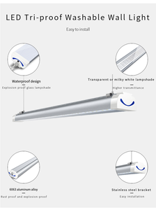 IP65 không thấm nước lò vi sóng cảm biến chuyển động LED tri-<span class=keywords><strong>proof</strong></span> ánh sáng tích hợp LED ống hơi công nghiệp bằng chứng lịch thi đấu cho kho sử dụng - Product Image 5