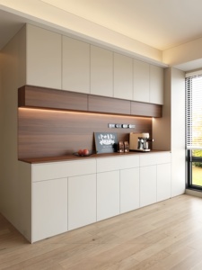 Mueble de Estilo Nórdico con Puerta de Vidrio Personalizada para Vajilla, Aparador Multifuncional para Sala de Estar y Comedor - Product Image 4