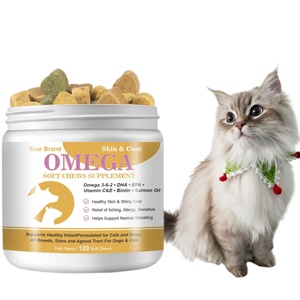 Etichetta privata pelle e cappotto morbido mastica Omega 3 olio di pesce mastica per cani gatti - Product Image 6