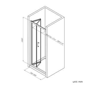 <span class=keywords><strong>Mampara</strong></span> de <span class=keywords><strong>ducha</strong></span> plegable con marco negro, <span class=keywords><strong>puerta</strong></span> de <span class=keywords><strong>ducha</strong></span> plegable de una cara - Product Image 2