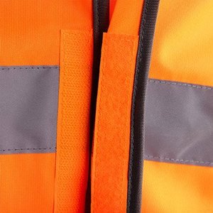 Gilet ad alta visibilità per lavori stradali, ordini di <span class=keywords><strong>gruppo</strong></span> con logo aziendale - Product Image 4
