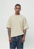 Kaos Katun Heavyweight 260 GSM Distressed Washed Vintage Streetwear Unisex Oversized Tee Acid Wash Retro untuk Pria Wanita