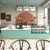 Comptoir de présentation moderne pour bar à jus, meubles pour magasin de smoothies et de jus, design de magasin de jus frais