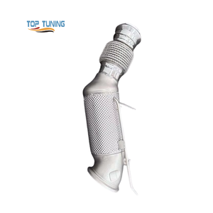Tubo de Escape (Downpipe) al por Mayor para BMW <span class=keywords><strong>430i</strong></span> 425i G22 G23 2.0T B48 2020-2024, Tubo de Bajada de Escape SS304 con Protector Térmico OEM - Product Image 3