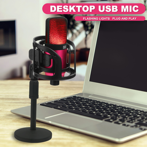 Microfono da gioco RGB microfono a condensatore per registrazione <span class=keywords><strong>classica</strong></span> in Studio per Streaming Live che canta la trasmissione di YouTube - Product Image 2