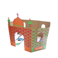 Maison de jeu personnalisée DIY en forme de mosquée pour enfants, maison de jeu en carton, fournisseur chinois d'impression de livres