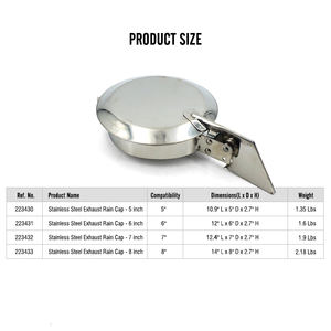 Protector de escape plateado de acero para tuberías rectas de camiones - Product Image 2