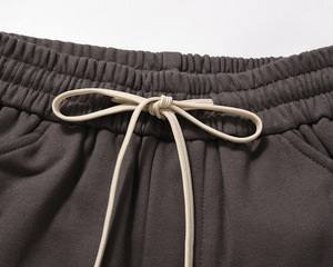 Alta qualità estiva elastico in vita doppia grande tasca aperta <span class=keywords><strong>con</strong></span> cerniera da uomo pantaloni corti da spiaggia <span class=keywords><strong>pantaloncini</strong></span> larghi in cotone - Product Image 2