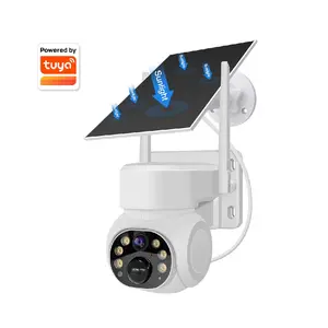 Tuya Solar Camera for Ptz Rotation 4g Wireless Powered Color Night Vision Automatic Alarm Cctv Low Power Motion Detect