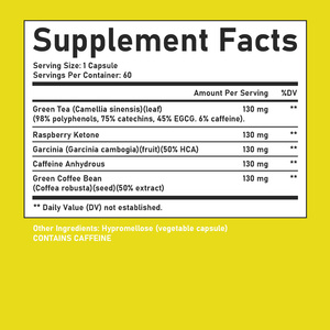 Natural Burn Boost Capsules Contains Green Tea With Raspberry Ketone Suppress Appetite Increase Energy Fat Boost Capsules - Product Image 2