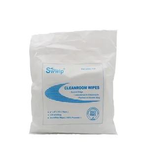 Class 100 115gsm Disposable Industrial Cleaning Cleanroom Wiper Dry 100% Polyester Microfiber Wipes