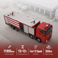 Nouveau camion de pompiers diesel LHD 8x4 à double cabine, réservoir d'eau de 25 m³, acier au carbone Q235, pompe à incendie CB10/80, moteur de sauvetage
