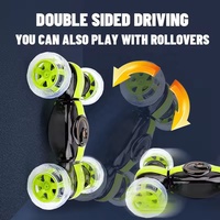Voiture télécommandée RC 4x4 2,4 GHz avec déformation à 360 degrés, lumières colorées et musique