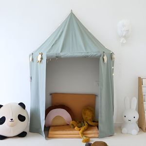 <span class=keywords><strong>Tenda</strong></span> a Mezzaluna in Tela di Cotone 100% Pieghevole Facile da Montare <span class=keywords><strong>Tenda</strong></span> da Gioco Quadrata in Tessuto Bianco per Interni ed Esterni - Product Image 2