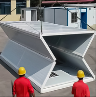 Hochwertiges Stahl-Faltcontainerhaus Vorgefertigtes Büro Wachhäuschen für Wohnheim Flachpack-Haus für Villa Hotel