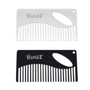 Pettine Doppio in Acciaio Inossidabile per Sfoltire i Capelli, Pettine per Taglio Dritto di Capelli e Barba da <span class=keywords><strong>Uomo</strong></span>, Pettine in Acciaio Inossidabile per Taglio all'Ingrosso - Product Image 4
