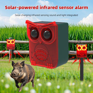 Dispositif répulsif d'animaux à détecteur de mouvement étanche avec lumière LED rouge 3.7V alimenté par énergie solaire pour la maison, la ferme, la villa - Product Image 4