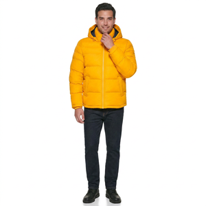 Veste matelassée à manches longues pour homme, nouvelle collection hiver, impression personnalisée, col montant, tissu en toile, séchage rapide, vente en gros - Product Image 1