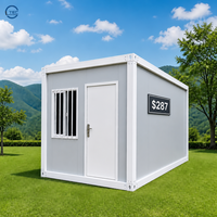 Conteneur mobile préfabriqué en acier de 20 pieds, unité unique, à monter soi-même, avec fenêtre et porte sécurisées