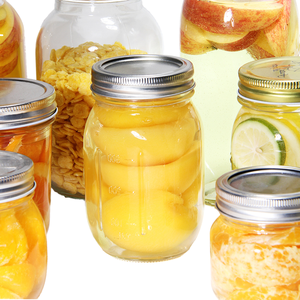 Tarro de cristal cuadrado y redondo con tapón de rosca para el almacenamiento de alimentos, conservas, encurtidos y mermelada, botella de conservas sellada - Product Image 2