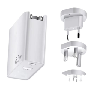 Adaptador de corriente universal PD 65W GAN USB tipo C, <span class=keywords><strong>cargador</strong></span> de pared de carga rápida para teléfonos, tabletas, portátiles, enchufe EU UK AU <span class=keywords><strong>USA</strong></span> - Product Image 1