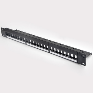Pannello Patch Vuoto da 19 Pollici a 24 Porte CAT5E CAT6 UTP per <span class=keywords><strong>Rete</strong></span> VoIP, Telaio di Distribuzione Non Schermato - Product Image 4