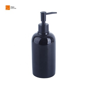 Custom Hotel di Lusso Da <span class=keywords><strong>Bagno</strong></span> Forniture Resina Dispenser Per La Schiuma di Sapone Bottiglia di Liquido Con Pompa Nero Bottiglia di Shampoo - Product Image 3