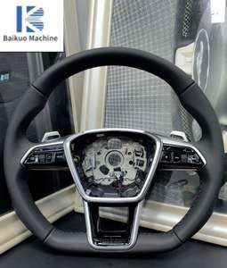 Volant de voiture tout cuir pour <span class=keywords><strong>audi</strong></span> Volant de voiture pour A6 C7 A5 A3 A7 A4 A4L A6l C8 RS Style - Product Image 6