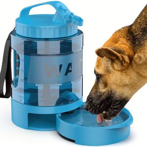 Portable <b>Dog</b> Water Dispenser Bottle Large Capacity Pet Watering <b>Bowl</b> <b>Collapsible</b> Drinking Tumbler for Outdoor Travel - Product Image 1