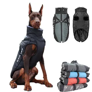 Wind-Proof Custom Wholesale Luxury Winter Dog Clothes Pet Jacket Dog Winter Coat with Buckle Fleece Dog Accessories 2023