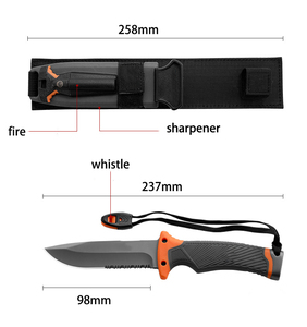 Cuchillo de Hoja Fija de Acero Inoxidable 3cr13 de Alta Calidad con Mango de TPR, Cuchillo Táctico de Supervivencia para Caza al Aire Libre - Product Image 2