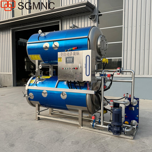 Autoclave entièrement automatique 500 kg/h 121 ℃   Autoclave/Stérilisateur à vapeur et à chauffage électrique à double cuve pour saucisses/jambons - Product Image 3