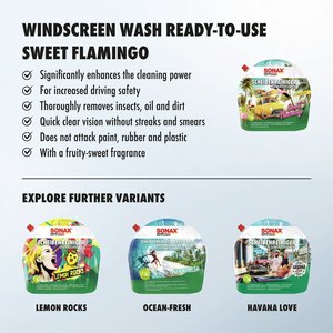 Limpiador de Vidrios Sweet Flamingo 3L, el Más Vendido, Listo para Usar, con Aroma Frutal Único para el Cuidado de Vidrios de Automóviles - Product Image 2