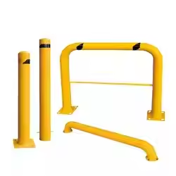 Tiang penghalang parkir pengaman berlapis serbuk kuning penambat keselamatan - Product Image 3
