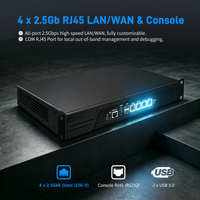 CWWK 1U N3160 防火墙机架式设备 4x i226-V 2.5GbE 端口 Mini-PCIE VGA+HD DDR3 OPNsense 家庭实验室服务器 13 英寸机架 Pfsense 设备