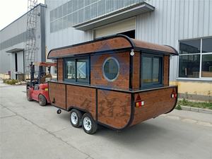 Fabrication d'usine de crème glacée à bon prix avec équipement entièrement de cuisine Nouvellement conçu 450CM Carré Bateau Type Food Trailer Truck - Product Image 2