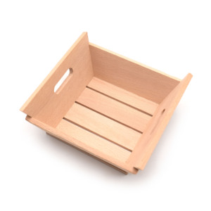 Panier de garde-manger organisation stockage des aliments organisateur panier large ouvert avant garde-manger bacs de <span class=keywords><strong>rangement</strong></span> panier en bois pour cadeau - Product Image 4