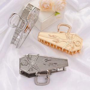 11ซม. กระดูกใหญ่สยองขวัญฮาโลวีนที่หนีบผมโครงกระดูกขากรรไกรใหญ่สีทองสีเงินสีดำกระดูกกระดูกใหญ่อุปกรณ์เสริมกิ๊บหนีบผมโลหะ - Product Image 5