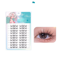 Cils synthétiques faits main en grappe unique segmentée, série Pure Desire Demon Cat, pour usage quotidien, grande capacité, DIY