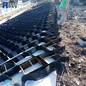 Geocell 150mm untuk perlindungan garis pendek 200mm hdpe Geocell untuk penguatan jembatan Abutment