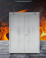 Porte coupe-feu en acier inoxydable de qualité industrielle à haute durabilité pour locaux industriels à usage intensif Haute résistance au feu