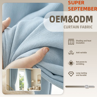 Tissu occultant de luxe gaufré épais pour rideaux et textiles de chambre à coucher, vente chaude OEM ODM
